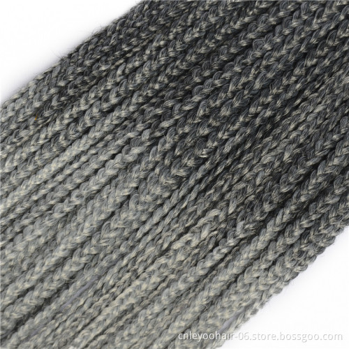 Wholesale 24 Roots Kanekalong Box Braids Crochet Hair 18 Inch Brown Crochet Box Braiding Hair Extension for Women